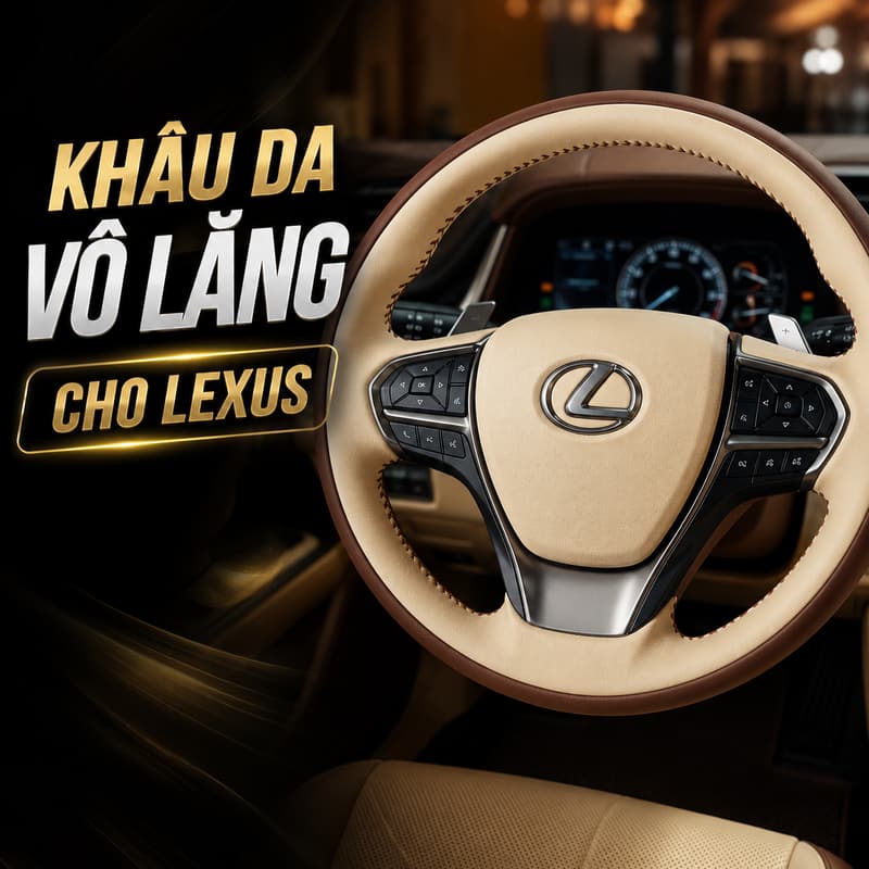Khâu Da Vô Lăng Cho Xe Lexus
